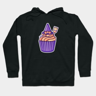 Witchy cupcake on dark bg Hoodie